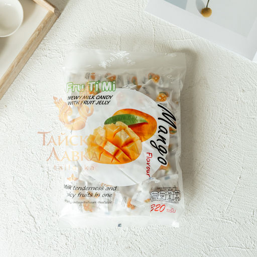 МОЛОЧНЫЕ ИРИСКИ С ЖЕЛЕЙНОЙ НАЧИНКОЙ МАНГО FRU TI MI, 320 гр