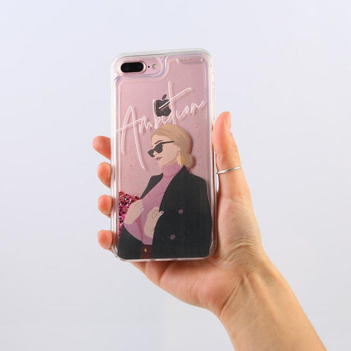 Чехол для телефона iPhone 7,8 PLUS с блёстками внутри Ambition, 7.7 15.8 см - Like me фото 3