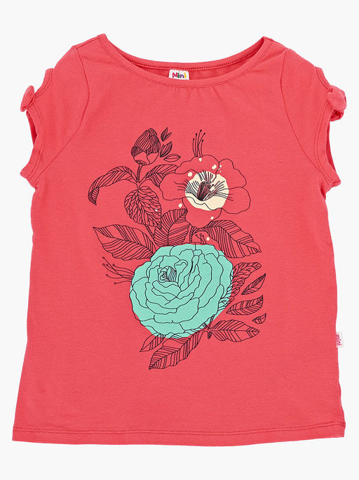 Футболка для девочки UD 3539 коралловый - Mini maxi фото 2