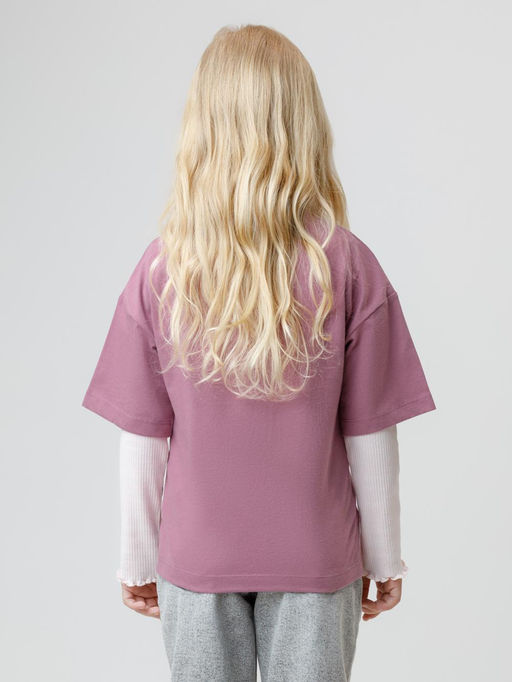 КР 302828/темная орхидея к593 фуфайка (футболка) для дев