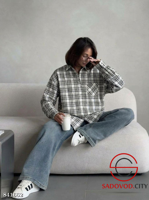 Рубашка женская в клетку