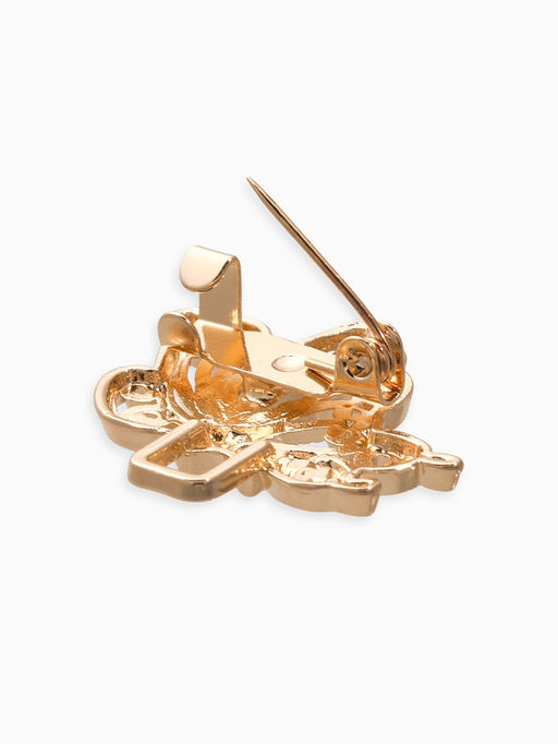 Зажим для кардигана «Ажур. Бабочка», цвет золото