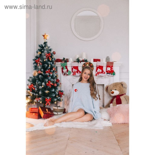 Брошь «Новогодняя» шапочка тёплая, цвет красный