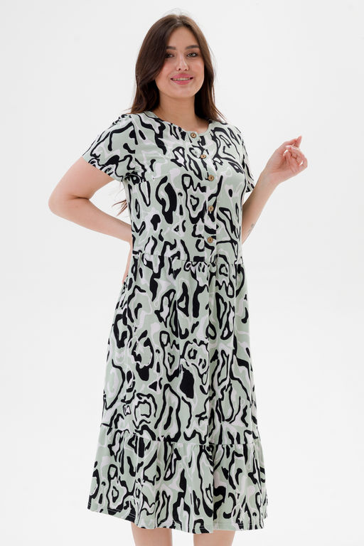 Платье женское из кулирки Кармелита 2 палитра мята - Амадэль фото 6