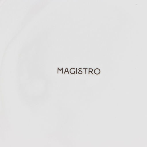 Тарелка фарфоровая глубокая Magistro «Блик», d=23 см, цвет белый