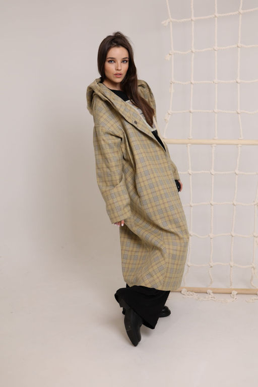 Плащ AMORI 2152-Р клетка  фото 4