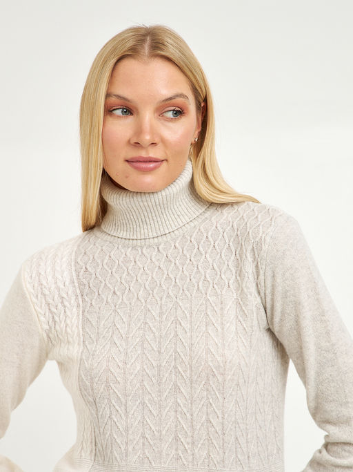 водолазка женская серая с объемным узором - Glenfield фото 8