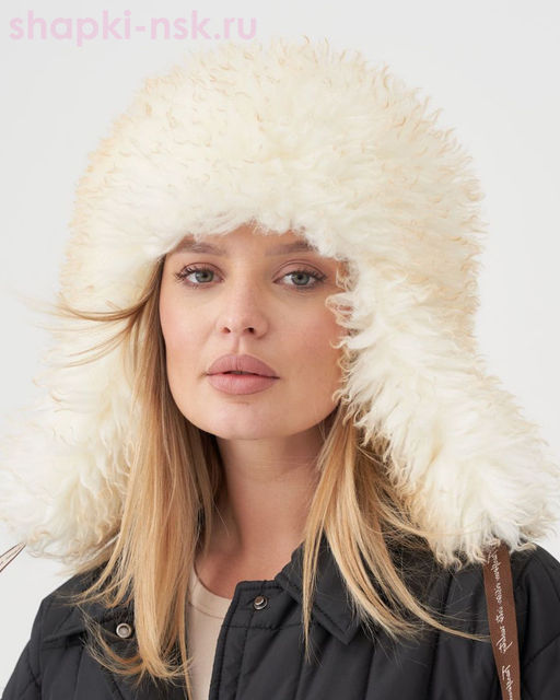 Лама экомех лама Ушанка женская флис