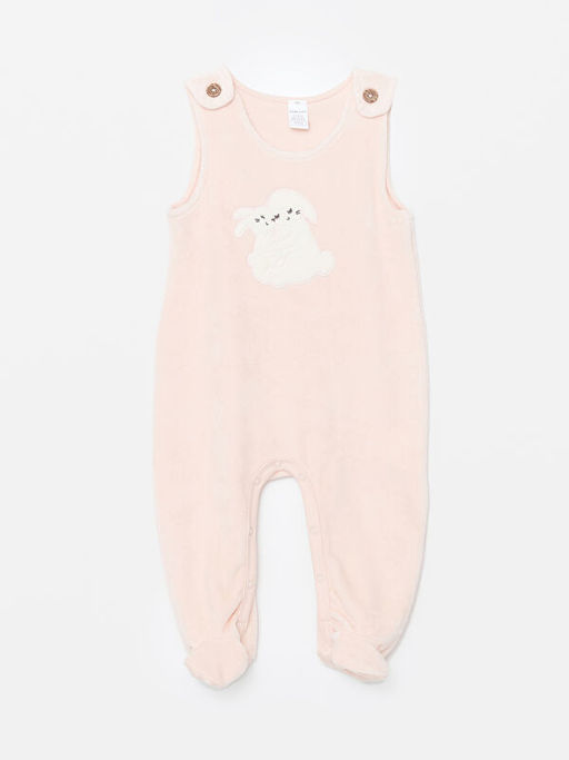 Nak??l? K?z Bebek Salopet ve ??t??tl? Body 2li Tak?m