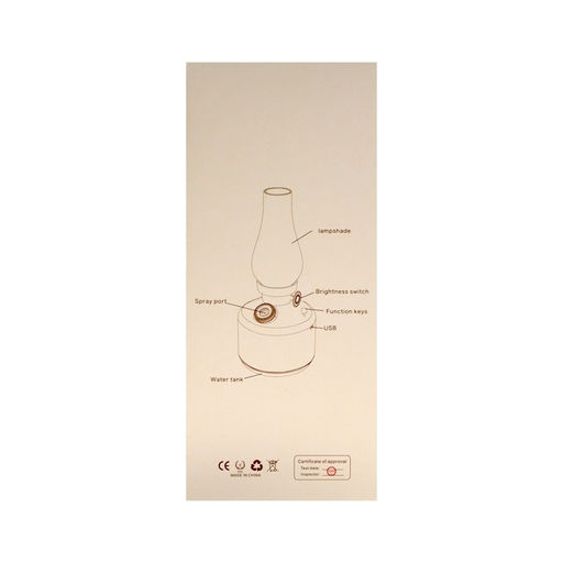 Увлажнитель воздуха «Керосинка» HM-19 ультразвуковой, 0.28 л, 1.5 Вт, 1200 мА/ч, USB, подсветка, эффект тумана, чёрный