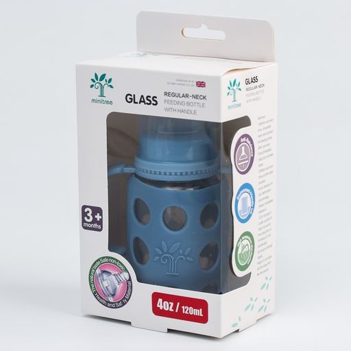 Бутылочка в силиконовом чехле, стекло, классическое горло, +3мес., 120мл., цвет МИКС для мальчика - Simaland фото 8