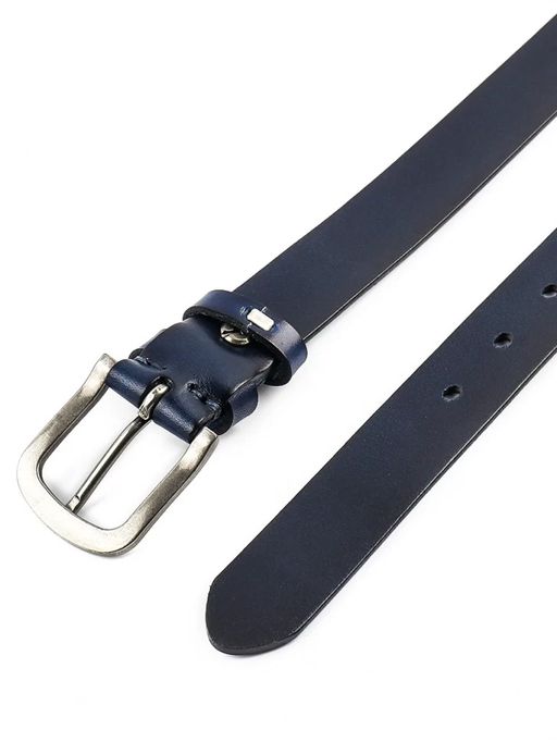 Мужской кожаный ремень Dierhoff ДРК 3052/2-30 Синий - Sergio valentini фото 4