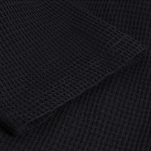 Халат вафельный мужской SL HOME: Boho «Дарк Маре», размер M, хлопок 100%, чёрный