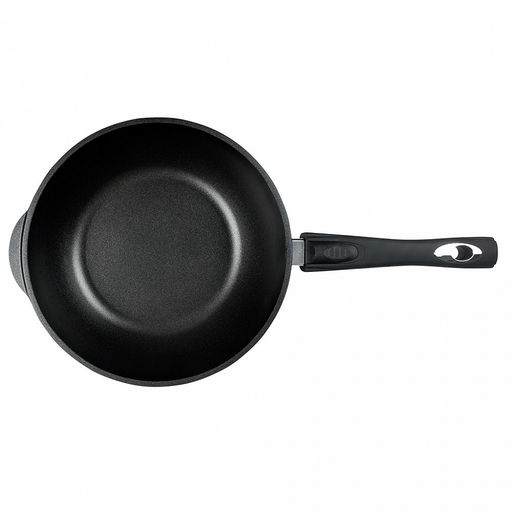 Сотейник с антипригарным покрытием д24см "Классик", h8,2см, s0,4см, съемная ручка из термостойкого пластика (Россия)