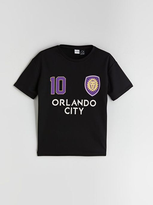 Bisiklet Yaka Orlando City Bask?l? Erkek ?ocuk Ti??rt