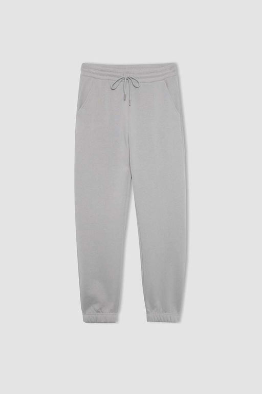 Толстые базовые спортивные штаны для джоггеров без принта с эластичным поясом, шнуровкой и карманом - Defacto фото 7