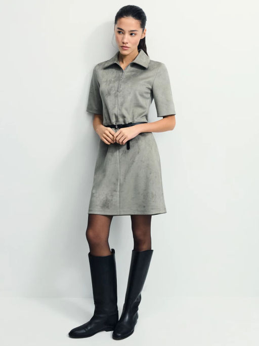 Платье мини из искусственной замши / Zarina