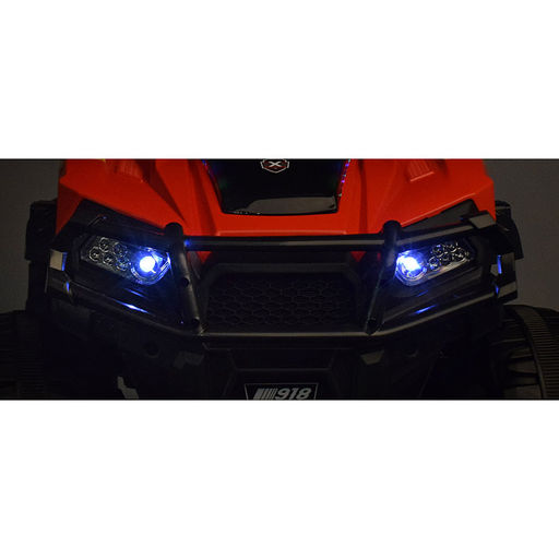 Электромобиль "Багги кросс" с р/у управлением, четырехколесный, двухместный, двойной привод (красный)