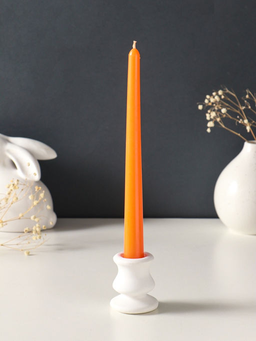 Набор свечей античных, 2.3×24.5 см, 5 ч, 55 г, 4 шт., оранжевый