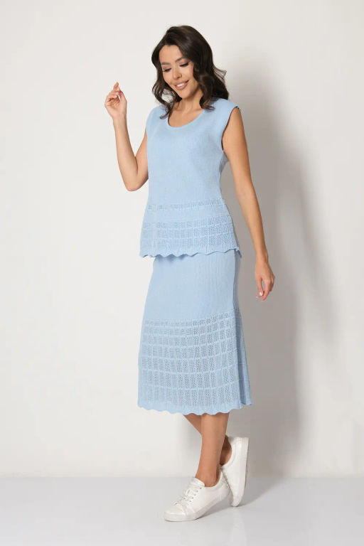 ЗЛАТА Юбка И 019/голубой