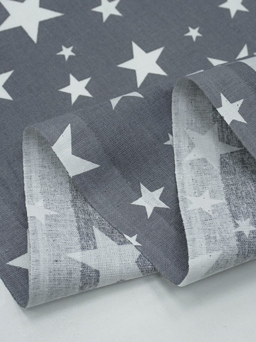 Бязь Звездное монако цв.графитово-серый, ш.2.2м, хлопок-100%, 110гр/м.кв - Купава фото 2