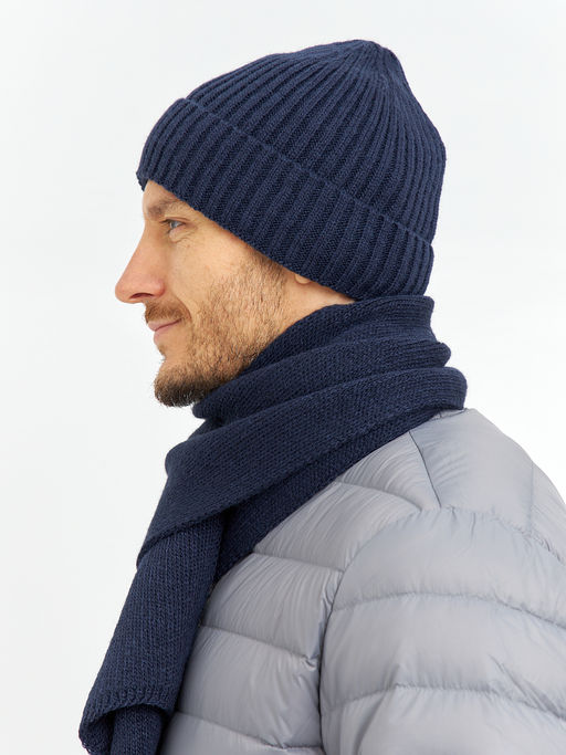 шапка мужская темно-синяя - Glenfield фото 5