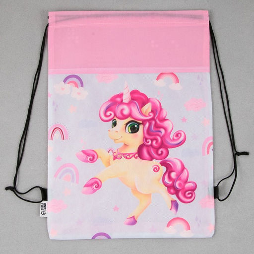 Сумка для обуви Радужный единорог, нетканное полотно, размер 41х31 см - Artfox study фото 2