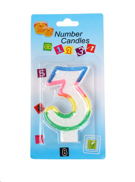 Свеча Цифра / KL-1 Тройка /уп 12/900/ 724930