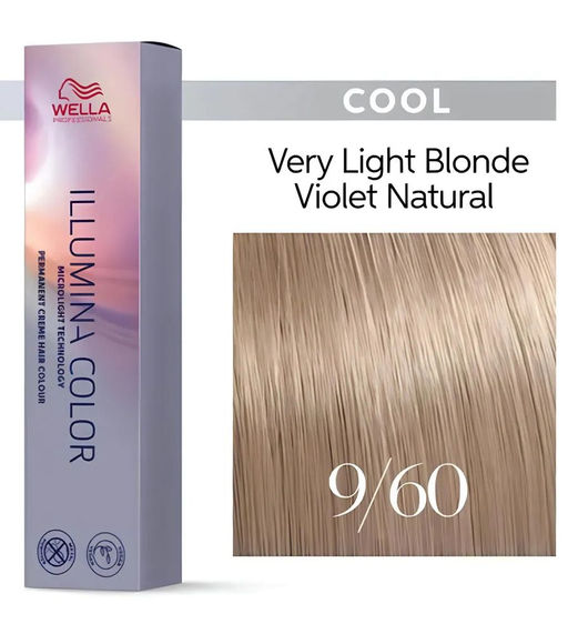 Illumina Color 9/60 Очень светлый блонд фиолетовый натуральный, Wella Professionals