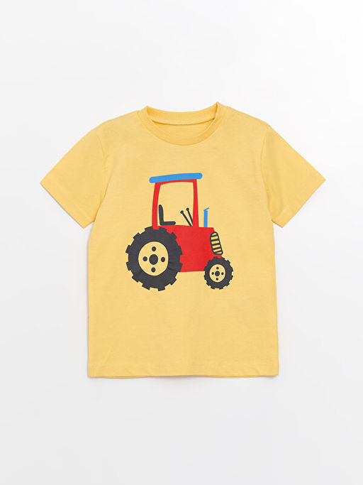 Bisiklet Yaka K?sa Kollu Bask?l? Erkek Bebek Ti??rt 2li - Waikiki фото 2