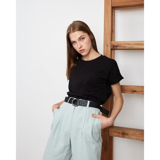 Футболка женская MINAKU SLIM FIT: цвет чёрный, р-р 42