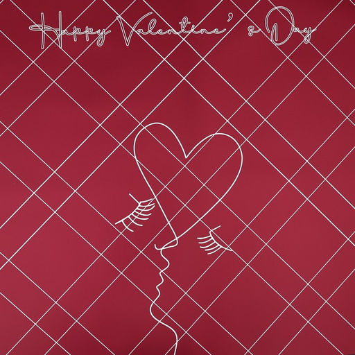 Цена за 20 шт. Пленка для цветов матовая, С днём святого Валентина, 58х58см, винный - UPAK LAND фото 3