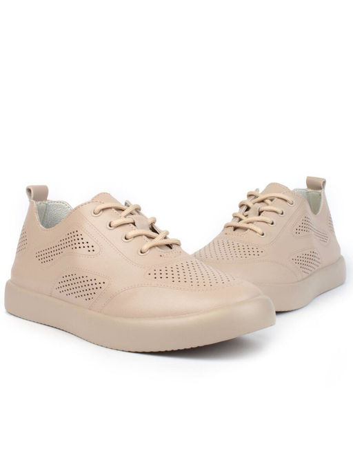 05-YD20-2D DK. BEIGE Кроссовки женские (натуральная кожа)