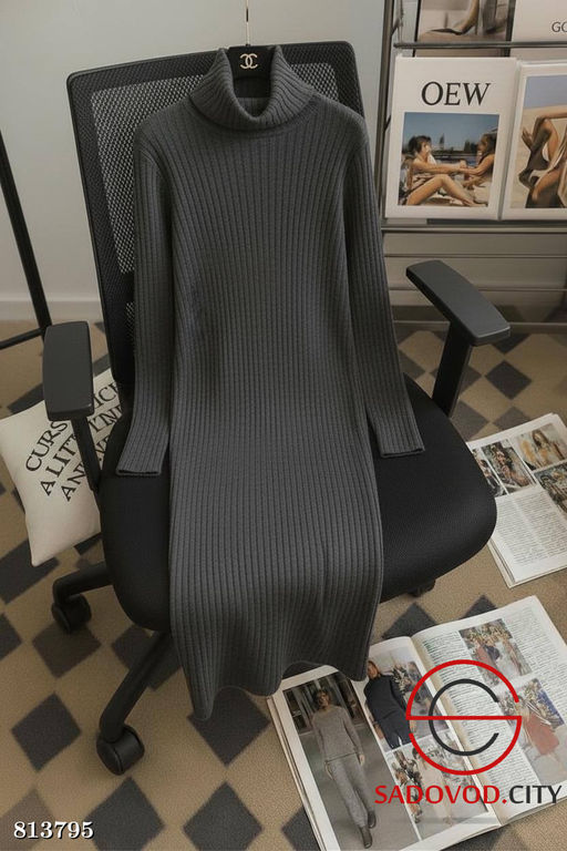 Платье женское однотонное