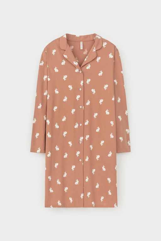 VERY NEAT _ Е 50025/кофейный мусс,белые кролики халат жен  фото 2