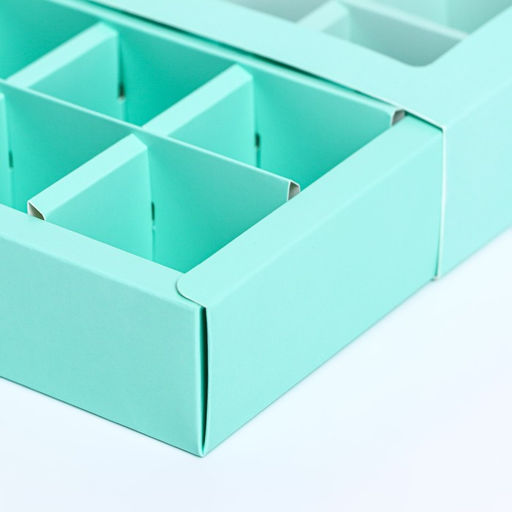 Коробка для конфет, 16 шт, мята, 17,7 х 17,7 х 3,8 см - UPAK LAND фото 4