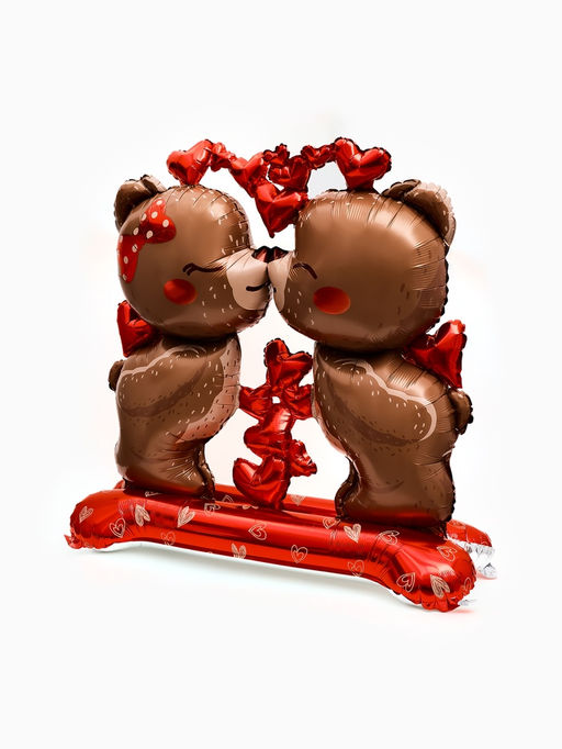 Воздушный шар фольгированный 50 Влюбленные мишки, под воздух - Страна карнавалия фото 3