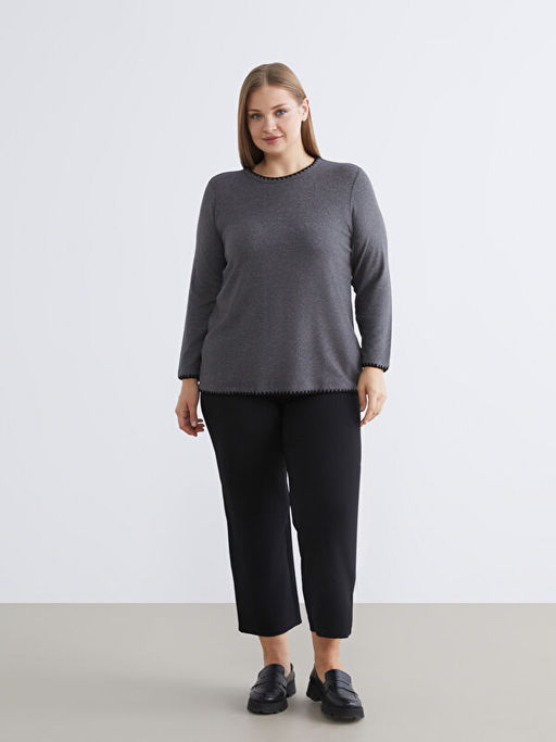 Bisiklet Yaka Nak??l? Bluz