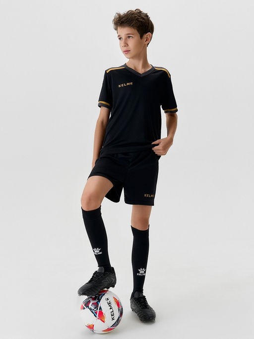 Детская футбольная форма KELME Childrens Short-sleeved Football Uniform Set Black
