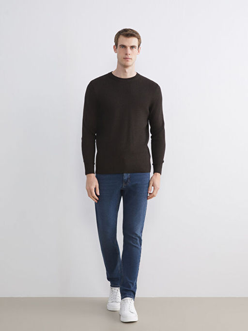 Bisiklet Yaka Erkek Triko Kazak