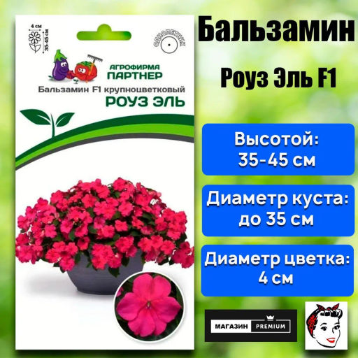 Бальзамин Уоллера крупноцветковый Роуз Эль - Партнер фото 2