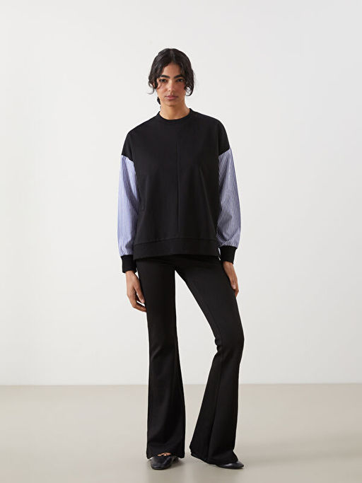 ?izgili Oversize Kad?n Sweatshirt Tunik