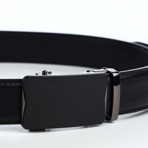 Ремень мужской, регулируемая длина, ширина 3.6 см, пряжка автомат, чёрный