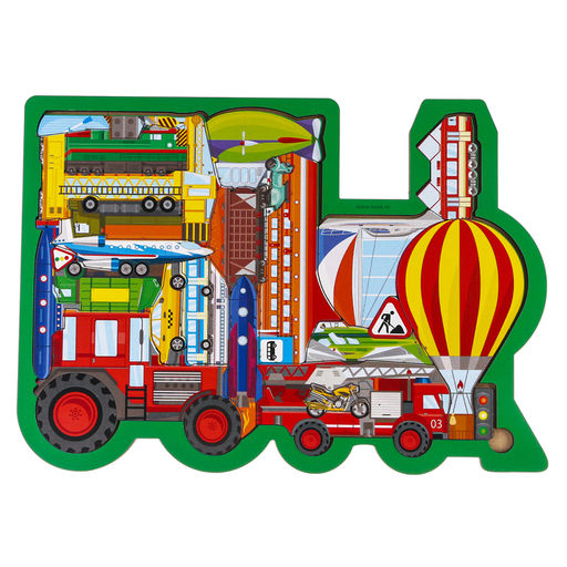 Рамка - вкладыш Лесная мастерская «Все виды транспорта», 26 деталей