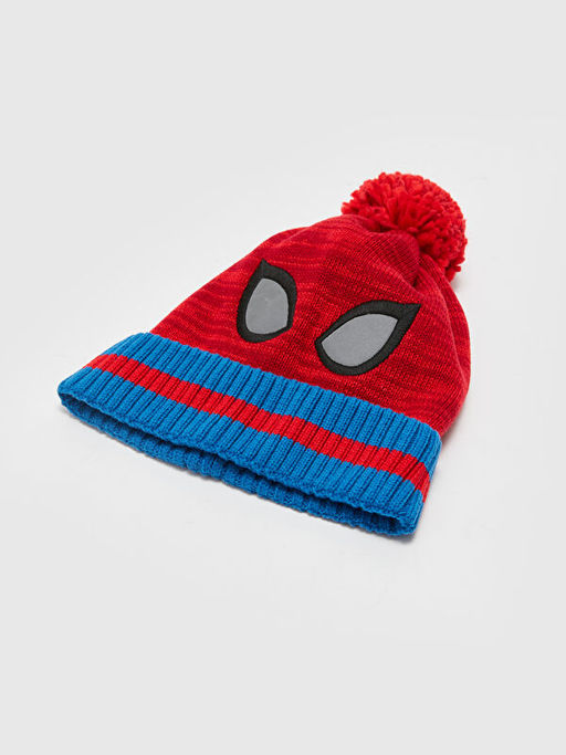 Spider-Man Lisansl? Ponponlu Erkek ?ocuk Triko Bere