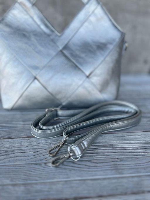 Женская сумка из эко кожи 0025 Серебро - Sergio valentini фото 5