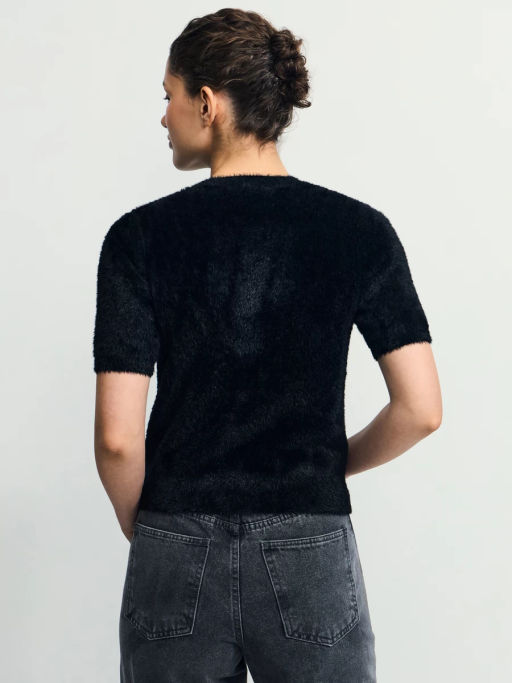 Джемпер с коротким рукавом со стразами / Zarina  фото 5