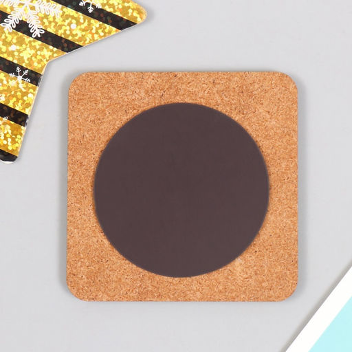 Цена за 10 шт. Магнит деревянный «С Новым годом», 7×7 см