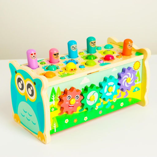 Логический центр 4 в 1 «Рыбалка, стучалка, металлофон, крутилка» 12.5×12.5×24.5 см