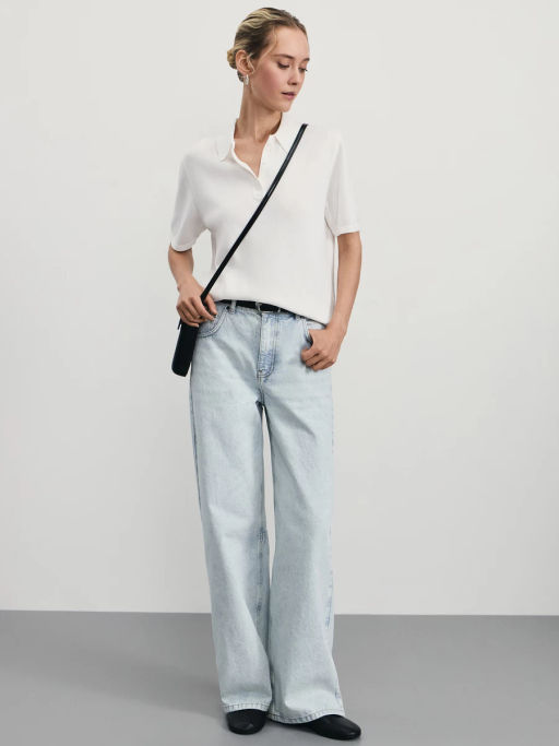 Джинсы wide leg с высокой посадкой / Zarina